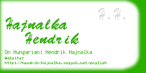 hajnalka hendrik business card